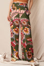 TROPICAL FLORA WIDE LEG PANT