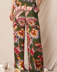 TROPICAL FLORA WIDE LEG PANT