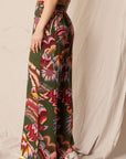 TROPICAL FLORA WIDE LEG PANT