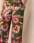 TROPICAL FLORA WIDE LEG PANT