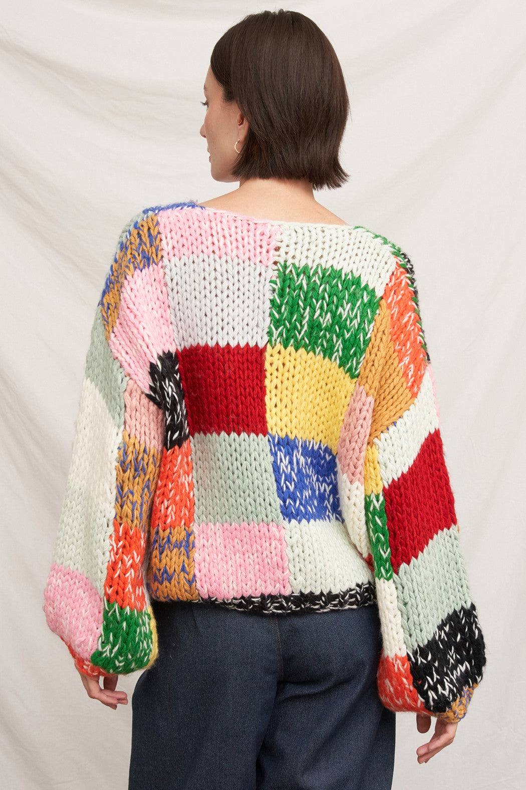 OVERSIZE PATCHWORK SWEATER
