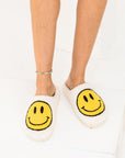 SMILEY FACE FUZZY SLIPPER