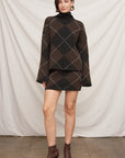 ARGYLE TURTLENECK SWEATER
