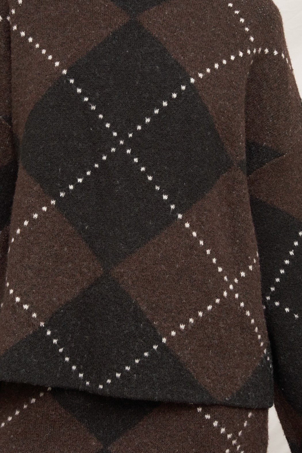 ARGYLE TURTLENECK SWEATER