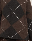ARGYLE TURTLENECK SWEATER