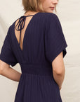 SHORT SLEEVE V-NECK JUMPSUIT