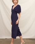 SHORT SLEEVE V-NECK JUMPSUIT