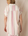 LUREX STRIPED SHORT SLEEVE SHIRT
