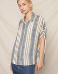TEXTURED STRIPE SHORT SLEEVE SHIRT