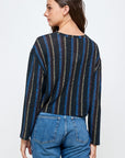VERTICAL STRIPE LONG SLEEVE TOP