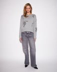 EVERLY ROCK 'N' ROLL EMBROIDERED SWEATER