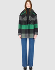 EVE PLAID DOUBLE BREASTED WOOL COAT