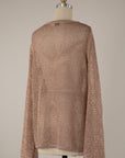 METALLIC MESH SWEATER