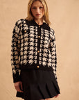 EDWARD HOUNDSTOOTH CARDI