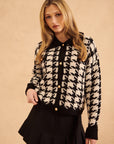 EDWARD HOUNDSTOOTH CARDI