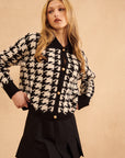 EDWARD HOUNDSTOOTH CARDI