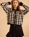 EDWARD HOUNDSTOOTH CARDI