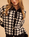 EDWARD HOUNDSTOOTH CARDI