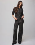 LEOPARD CREW NECK SWEATER