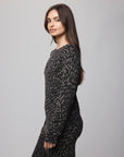 LEOPARD CREW NECK SWEATER