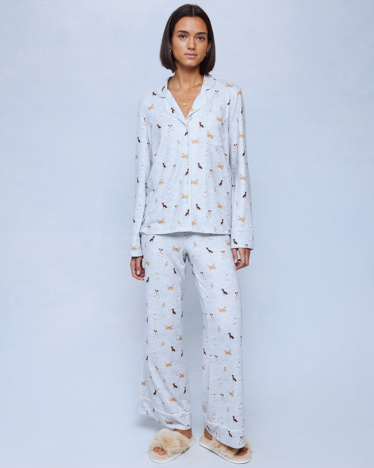 TWINKLING DOGS FLORA PILLOWSOFT PJ SET
