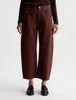 HATTIE CROP HIGH-RISE BARREL IN CHESTNUT