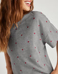 EMBROIDERED HEARTS TEE