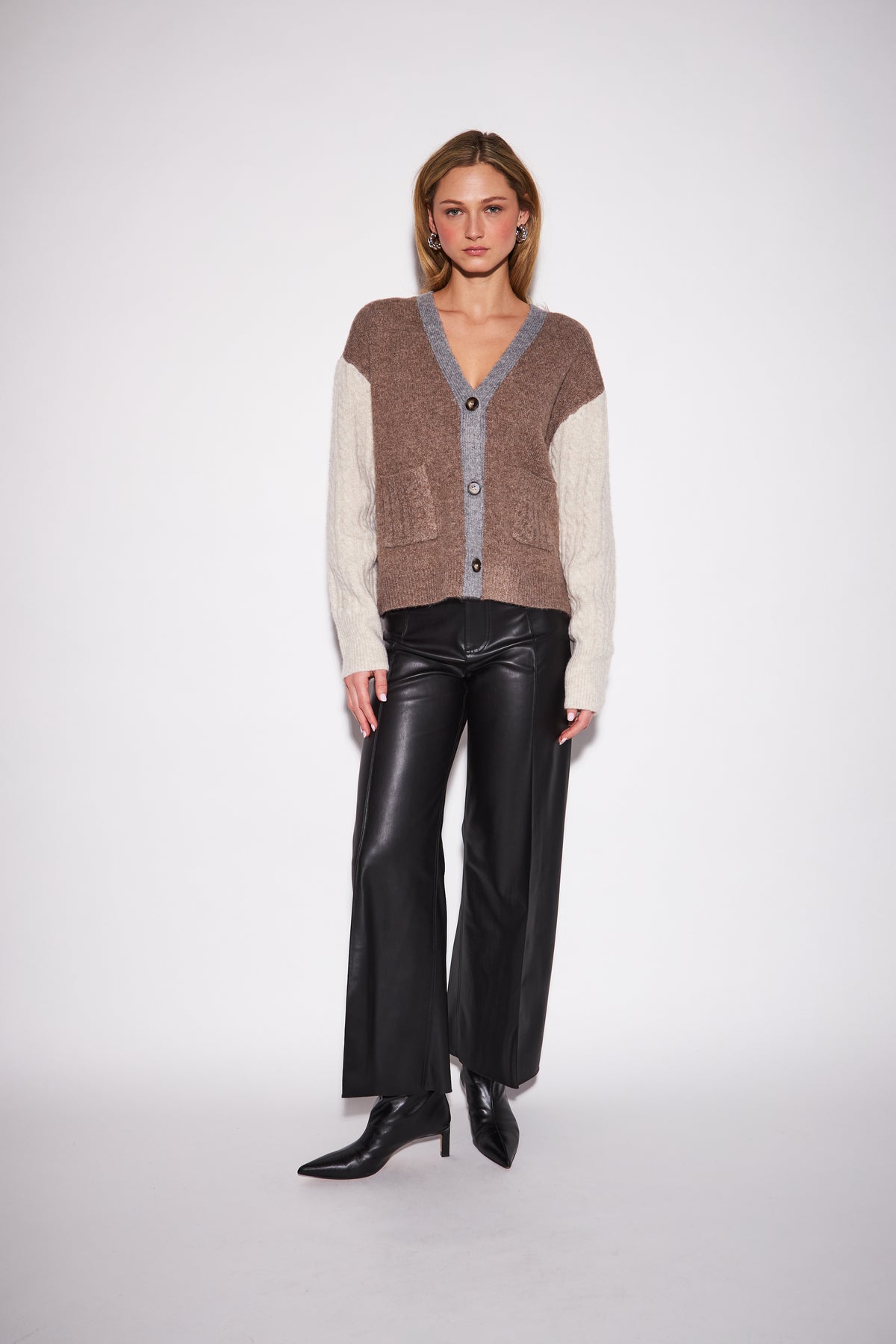 HARLOW COLOUR BLOCK CARDIGAN