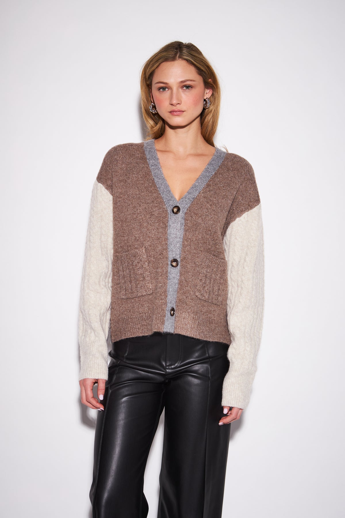 HARLOW COLOUR BLOCK CARDIGAN