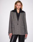 HAYES HERRINGBONE BLAZER