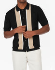 VERTICAL STRIPE KNIT POLO