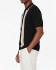 VERTICAL STRIPE KNIT POLO