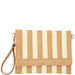 STRIPED STRAW CLUTCH
