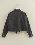 CROPPED COTTON POPLIN SHIRT