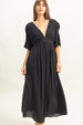 BRAID TRIM EMPIRE WAIST DRESS