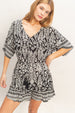 FLORAL PRINT SHORT SLEEVE ROMPER