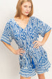 FLORAL PRINT SHORT SLEEVE ROMPER