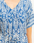 FLORAL PRINT SHORT SLEEVE ROMPER