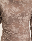 SHEER LACE BOATNECK TOP