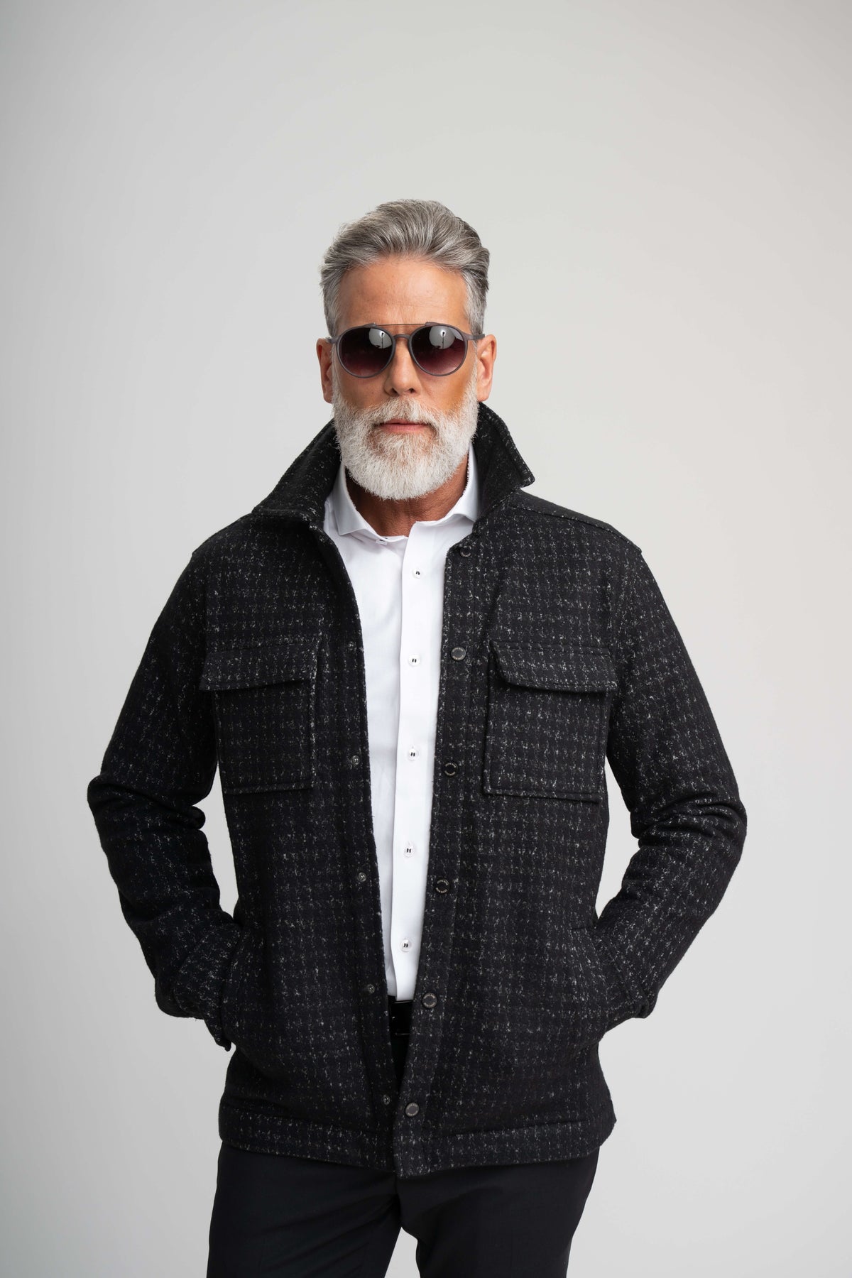 HUNTER HOUNDSTOOTH KNIT JACKET