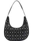 DOME STUD CRESCENT HOBO BAG