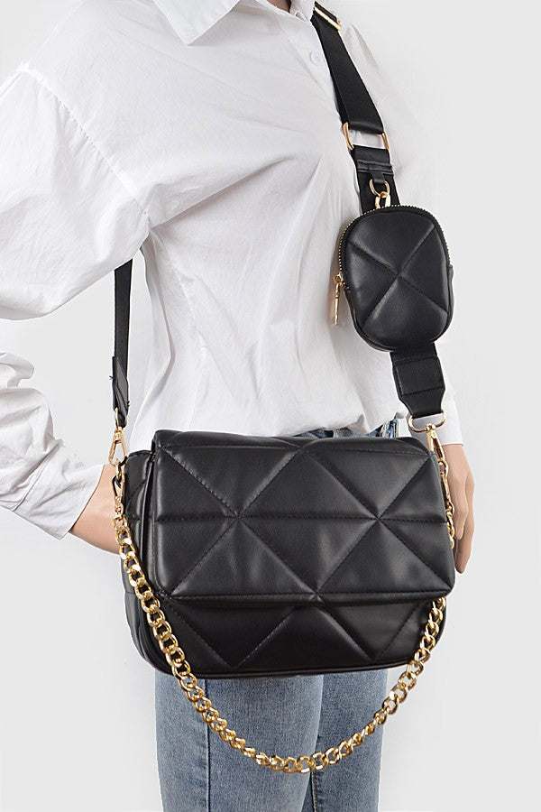 Quilted leather crossbody bag best sale