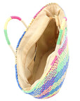MULTI COLOUR WOVEN TOTE BAG