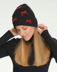 VELVET BOWS BEANIE
