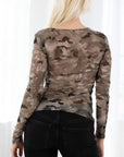 WATERCOLOUR MESH LONG SLEEVE TOP