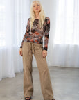 WATERCOLOUR MESH LONG SLEEVE TOP