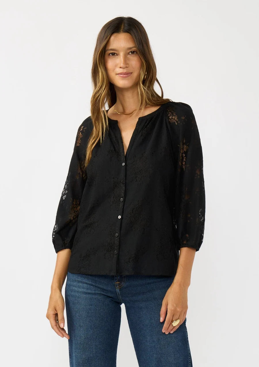 FLORAL RAGLAN SLEEVE BLOUSE