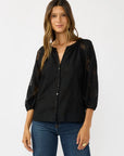 FLORAL RAGLAN SLEEVE BLOUSE