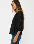 FLORAL RAGLAN SLEEVE BLOUSE