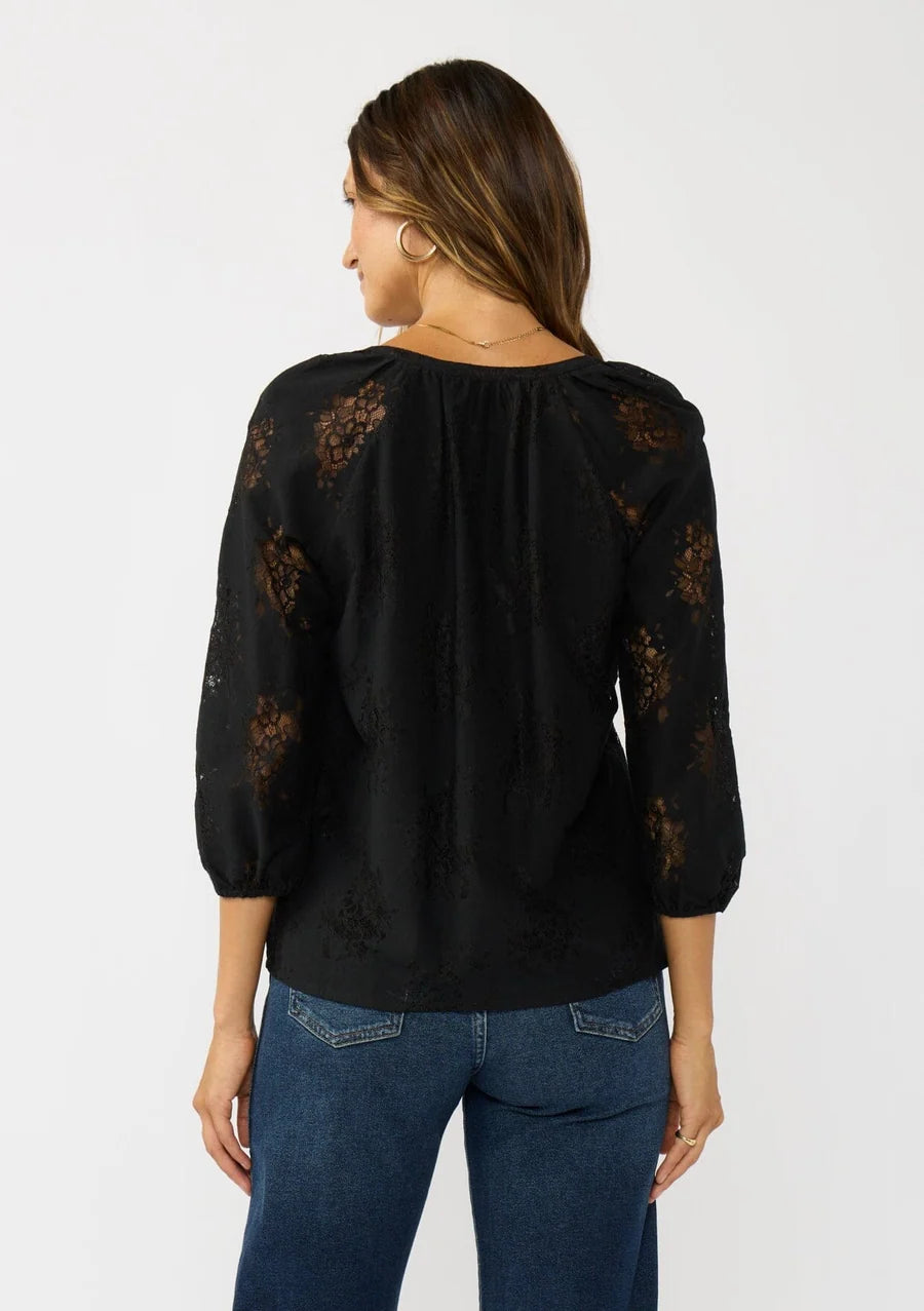 FLORAL RAGLAN SLEEVE BLOUSE